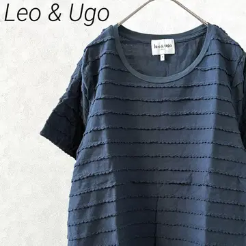 Leo & Ugo 티셔츠 반팔 크루넥 보더 심플 면100%