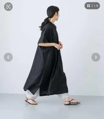 카구레 린넨 스퀘어 원피스
