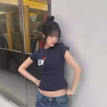 aeae 네이비 반팔 티셔츠