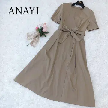 최근 [ANAYI/아나이] 린넨 랩 원피스 롱 벨트 플레어 무지