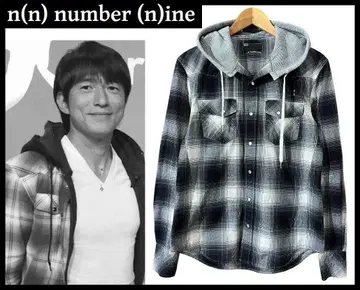 레어 초기 n(n) 넘버나인 옴브레 후드 도킹 셔츠