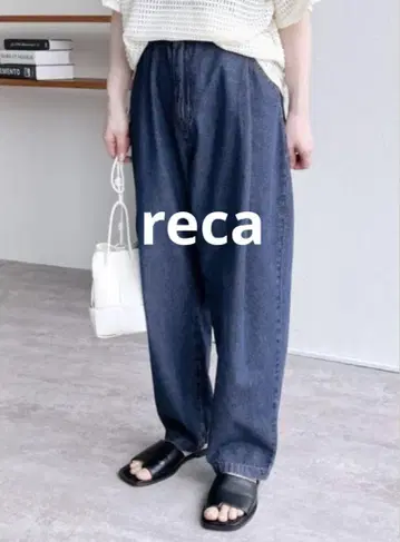 reca 릴랙스 턱 데님 팬츠