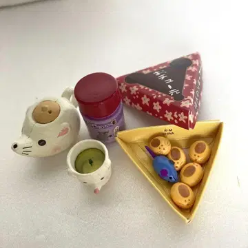 리멘트 쁘띠 샘플 시리즈 하라페코 동물 마을 차로 마시는 마우스