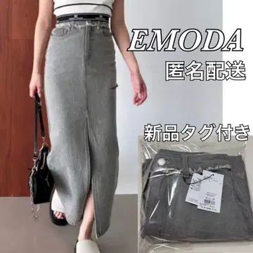 [택 포함 새상품] EMODA 데님 스커트 티셔츠 롱 스커트 에모다