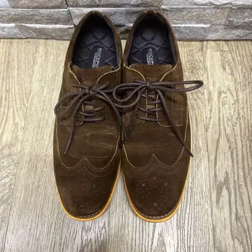 락포트 브라운 스웨이드 로퍼 오렌지 밑창 26.5cm