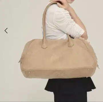 (eL) 베이지 스웨이드풍 보스턴 백