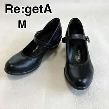 Re:getA 블랙 멜리 제인 컴포트 M 사이즈 펌프스