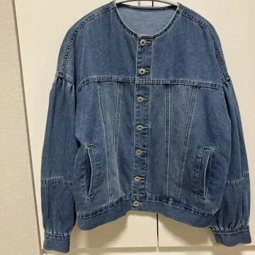 데님 볼륨 슬리브 자켓 L G점퍼