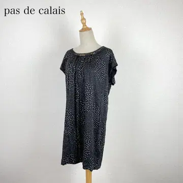 pas de calais 실크 레이온 도트 튜닉 원피스