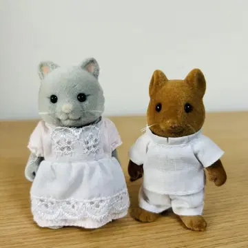 실바니안 패밀리 셰프 & 웨이트리스 그레이 고양이 브라운 쥐 해외