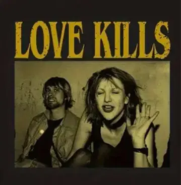 커트 코베인 T 셔츠 코트니 러브 LOVEKILLS NIRVANA