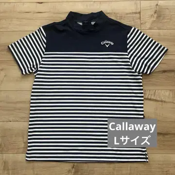 Callaway 네이비 스트라이프 골프 셔츠 L