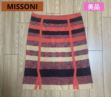 새상품급 MISSONI 미쏘니 스트라이프 타이트 스커트 무릎 기장