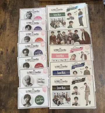 Snow Man 1st Anniversary 캔뱃지 스티커 세트