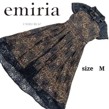 Emiria Wiz 에밀리아위즈 전체 레이스 롱 원피스 카라 부착 M