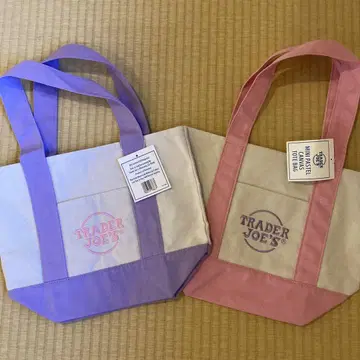 TRADER JOE'S 미니 파스텔 토트백 2세트