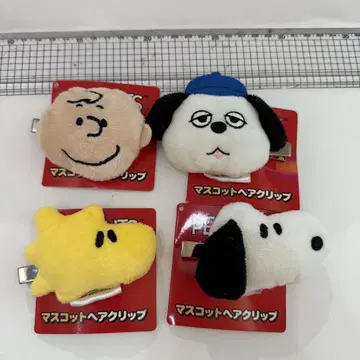 스누피 헤어 클립 4개 세트