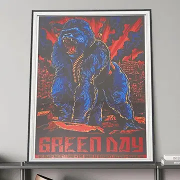 [액자 포함] A2 포스터 Green day 그린 데이 LIVE 포스터