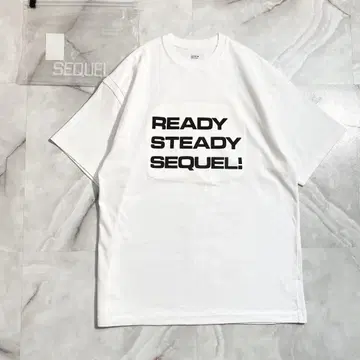 A17358 미사용 시퀄 READY STEADY 프린트 T 화이트 XL