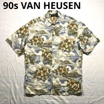 90s Van Heusen 알로하 셔츠 L 사이즈 상당