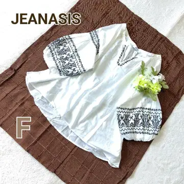 지나시스 벌룬 소매 에스닉 튜닉 자수 크로스 스티치 누키테파 스타일