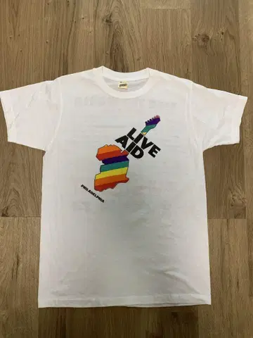 80년대 57 LIVE AID 라이브 에이드 티셔츠 싱글 스티치