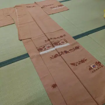 별주 명주 호몬기 순수 실크 이중 기모노