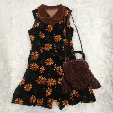 vintage 꽃무늬 미니 올인원 올인원 itimi luik