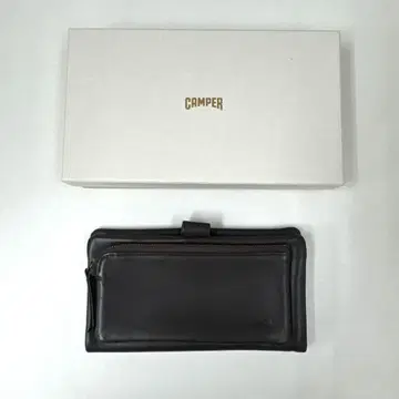CAMPER 다크 브라운 가죽 장지갑