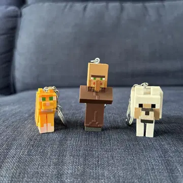 Minecraft 마인크래프트 피규어 키체인 3종 세트