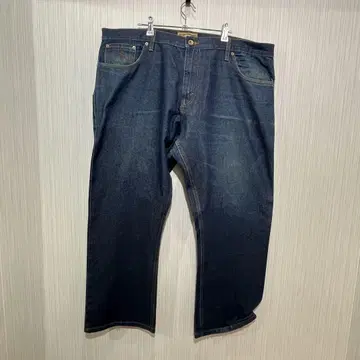 ROCA WEAR W42 스트릿 구제 다크 블루 스트레이트 레그 데님