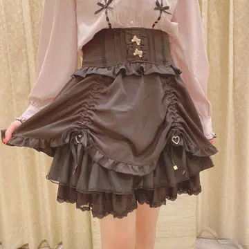 LIZLISA 드로스트 프릴 스커트