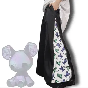 NieR 2WAY SIDE ZIP WIDE PANTS RABBIT
