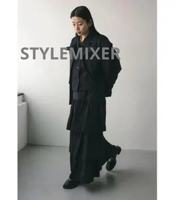 STYLEMIXER 티어드 플레어 스커트 블랙 택 포함 새상품