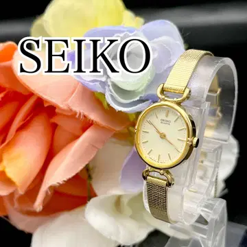 작동 손목시계 SEIKO 세이코 골드 새상품 배터리 여성용 H61