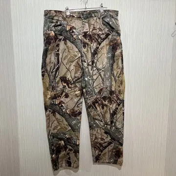 카모 패턴 Wrangler 구제 의류 리얼 트리 스트릿 아메카지 더블니