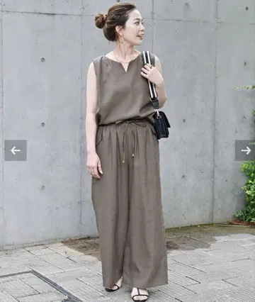 BC STOCK 린넨 라이크 올인원 (셋업)