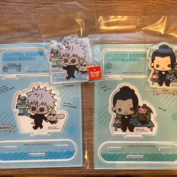 주술회전 산리오 콜라보 아크릴 스탠드 스티커 회옥옥절 고죠 여름 기름