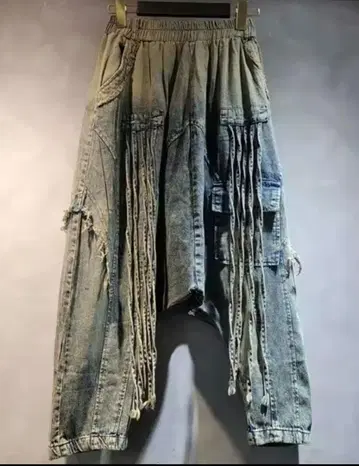 프린지 데님 블루