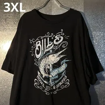 미국 구제 의류 티셔츠 3XL 사이즈 BILLS 낚시