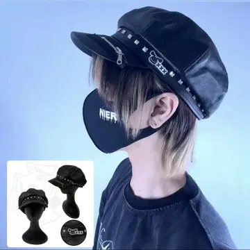 NieR FAKE ZIP VISUAL PUNK CAP