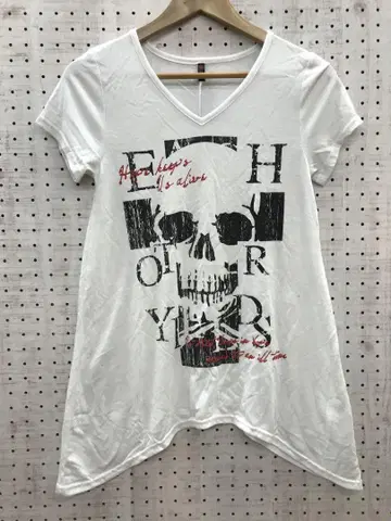 페어리 그런지 펑크 고스 구제 의류 Relache V넥 반팔 튜닉 T