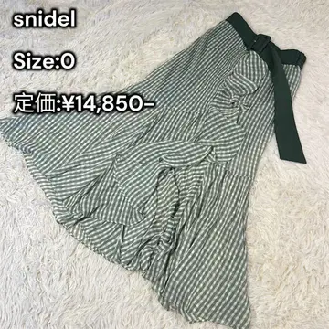 snidel 스나이델 플리츠 스커트 숏 팬츠 스카쇼 그린