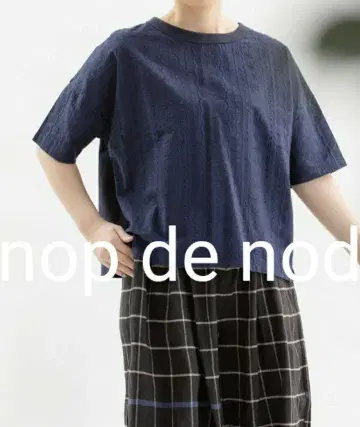 nop de nod 자수 레이스 티셔츠