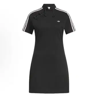 새상품 XL Adidas 반팔 원피스 여성용 블랙 KB6409