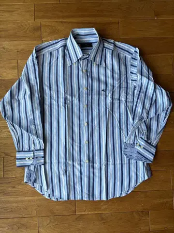 ETRO 블루 계열 스트라이프 긴팔 셔츠