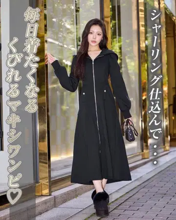 Lady 허리 라인이 돋보이는 롱 원피스