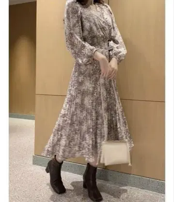 snidel 2way 새틴 자카드 원피스