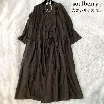 soulberry 겉옷 안에 입기 위한 매듭 겉옷 린넨 혼방 빅 사이즈