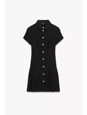 ZARA 플리츠 텍스처 원단 원피스